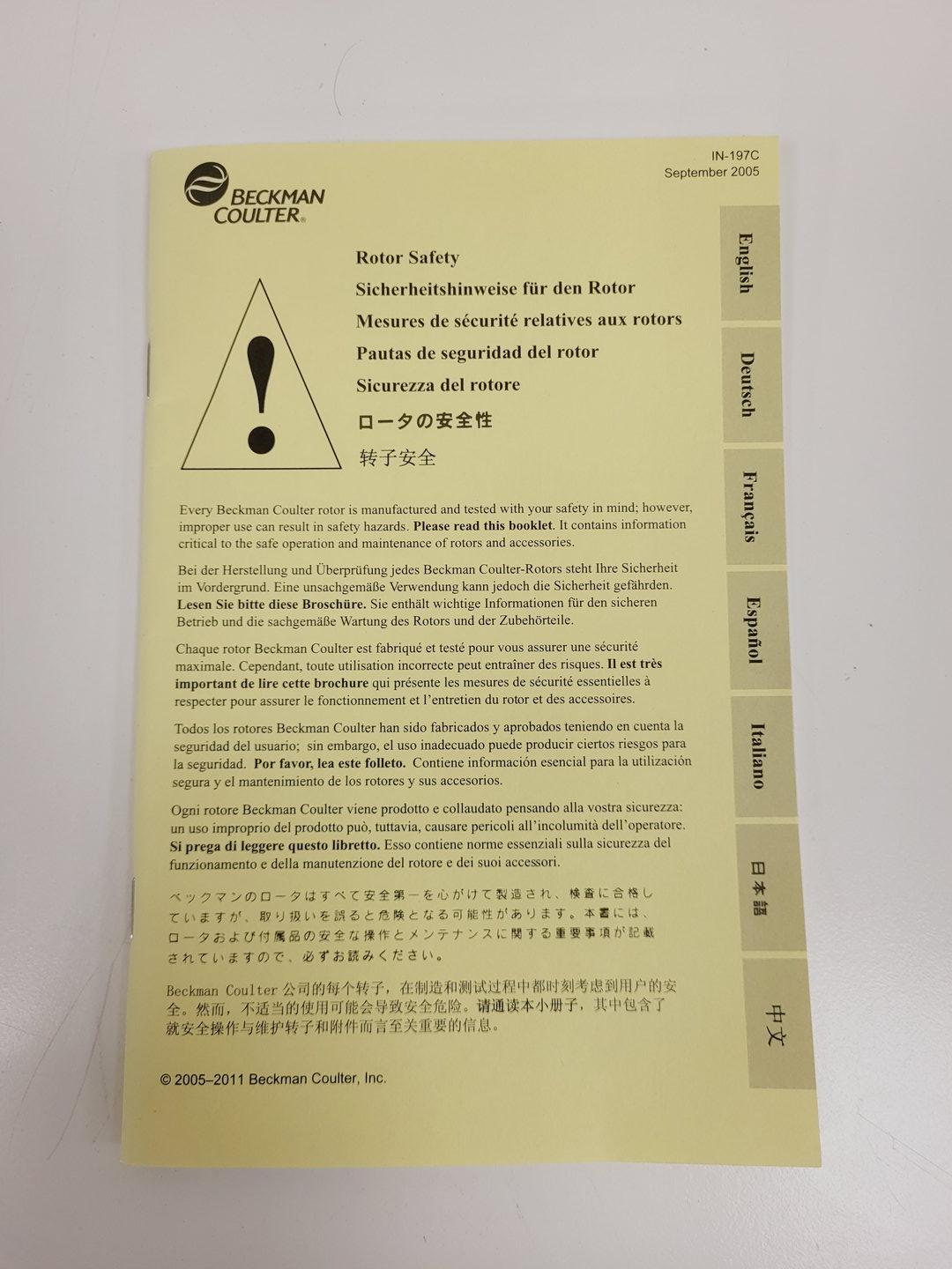 Image of Beckman Coulter Swinging Bucket  Rotor, Model TLS-55, 4 x 2.2 ML Lab