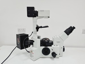 Thumbnail image of Olympus IX70 Inverted Fluorescence Microscope w/ U-ULS100HG Lab Spares/Repairs