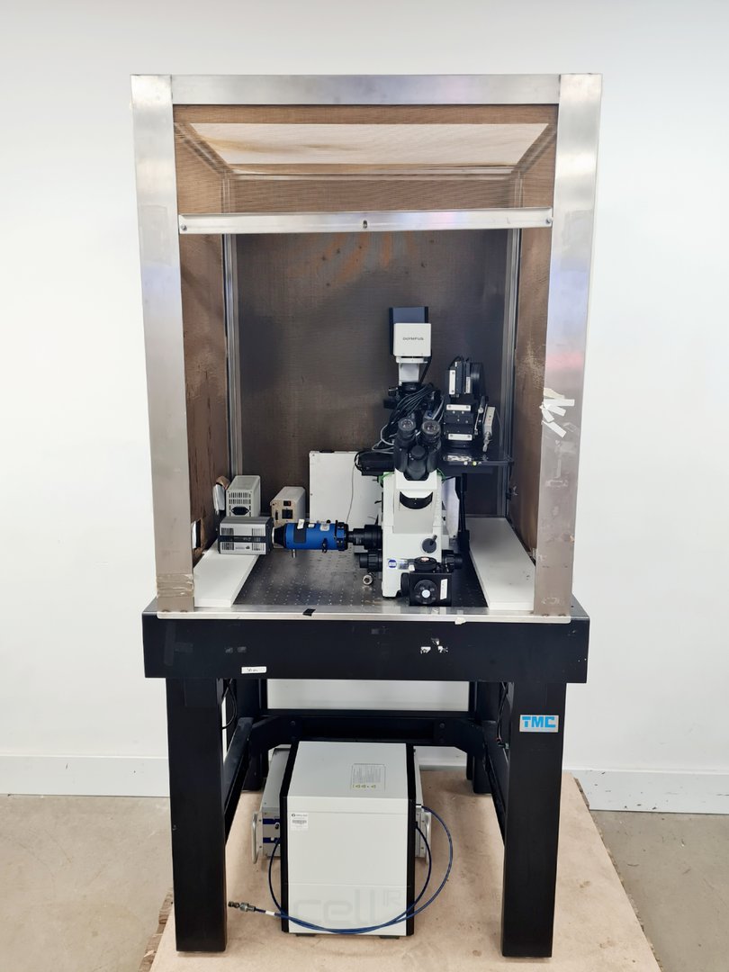 Image of Olympus IX71 Inverted Microscope, Electrophysiology & Imaging System Lab 