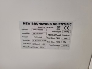 Thumbnail image of New Brunswick Scientific Innova U725 -86 G Ultra Low Temperature Freezer Lab 