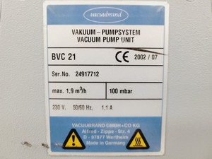 Thumbnail image of Vacuubrand BVC 21 Pump Unit Lab