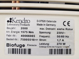 Thumbnail image of Kendro Heraeus Biofuge Fresco Lab