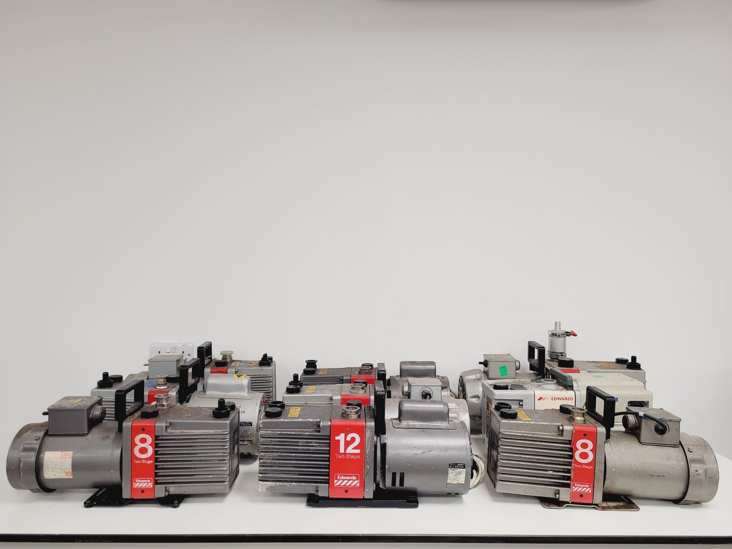 Image of Job Lot Edwards Rotary Vane Vacuum Pumps - E2M12 - E2M8 - E2M18 