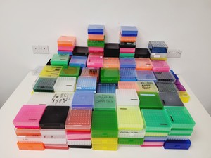 Thumbnail image of Lot of Assorted Pipette Tips Storage Boxes Lab