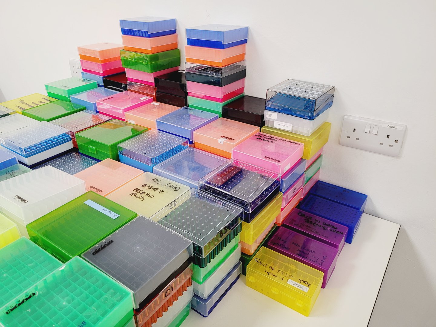 Lot of Assorted Pipette Tips Storage Boxes Lab