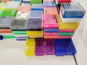 Thumbnail image of Lot of Assorted Pipette Tips Storage Boxes Lab