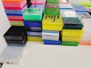 Thumbnail image of Lot of Assorted Pipette Tips Storage Boxes Lab