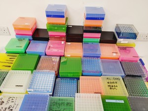 Thumbnail image of Lot of Assorted Pipette Tips Storage Boxes Lab