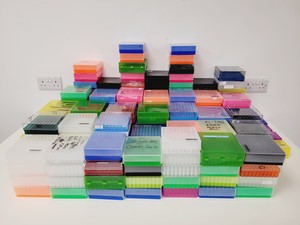 Thumbnail image of Lot of Assorted Pipette Tips Storage Boxes Lab