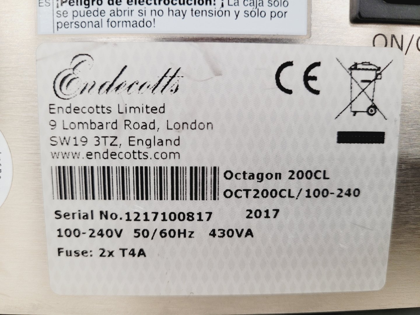 Image of Endecotts Octagon 200CL Sieve Shaker with set of Boxed Sieves Lab