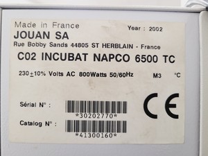Thumbnail image of Jouan SA CO2 Incubator Napco 6500 TC - No CO2 Connector Filter