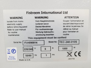 Thumbnail image of Fistreem Technico Vacuum Oven TEC-240-010S Lab