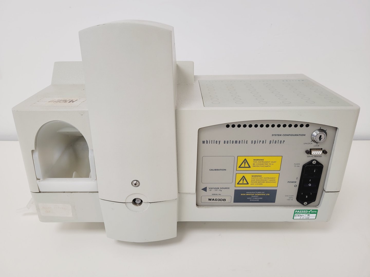 Image of DW Scientific Automated Spiral Plater w/ Whitley Vacuum Source (WASP) Lab Faulty