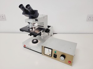 Thumbnail image of Leitz Wetzlar Dialux 20 Microscope w/ 3 x Objectives Phaco, Plan, NPL Lab