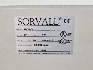 Thumbnail image of Sorvall RC-5C+ Plus Floorstanding Centrifuge Lab Spares/Repairs