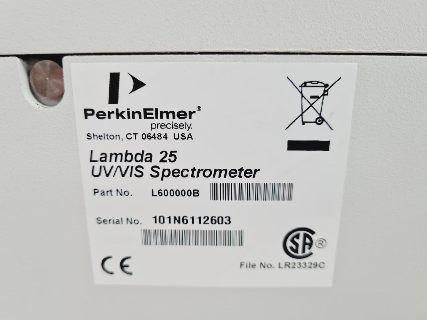 Image of Perkin Elmer Lambda 25 UV/VIS Spectrometer Lab Spares/Repairs