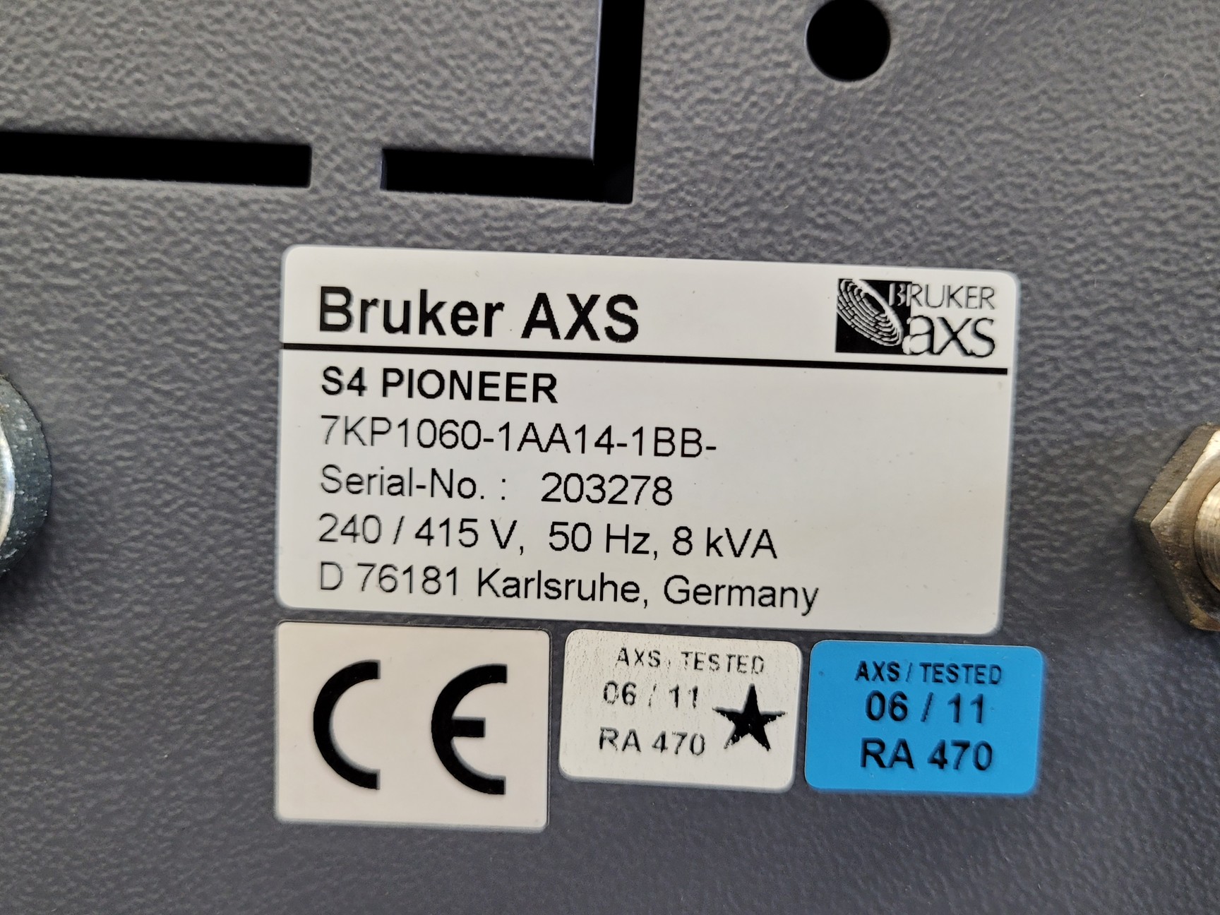 Image of Bruker S4 Pioneer XRF with Software Lab Spares/Repairs
