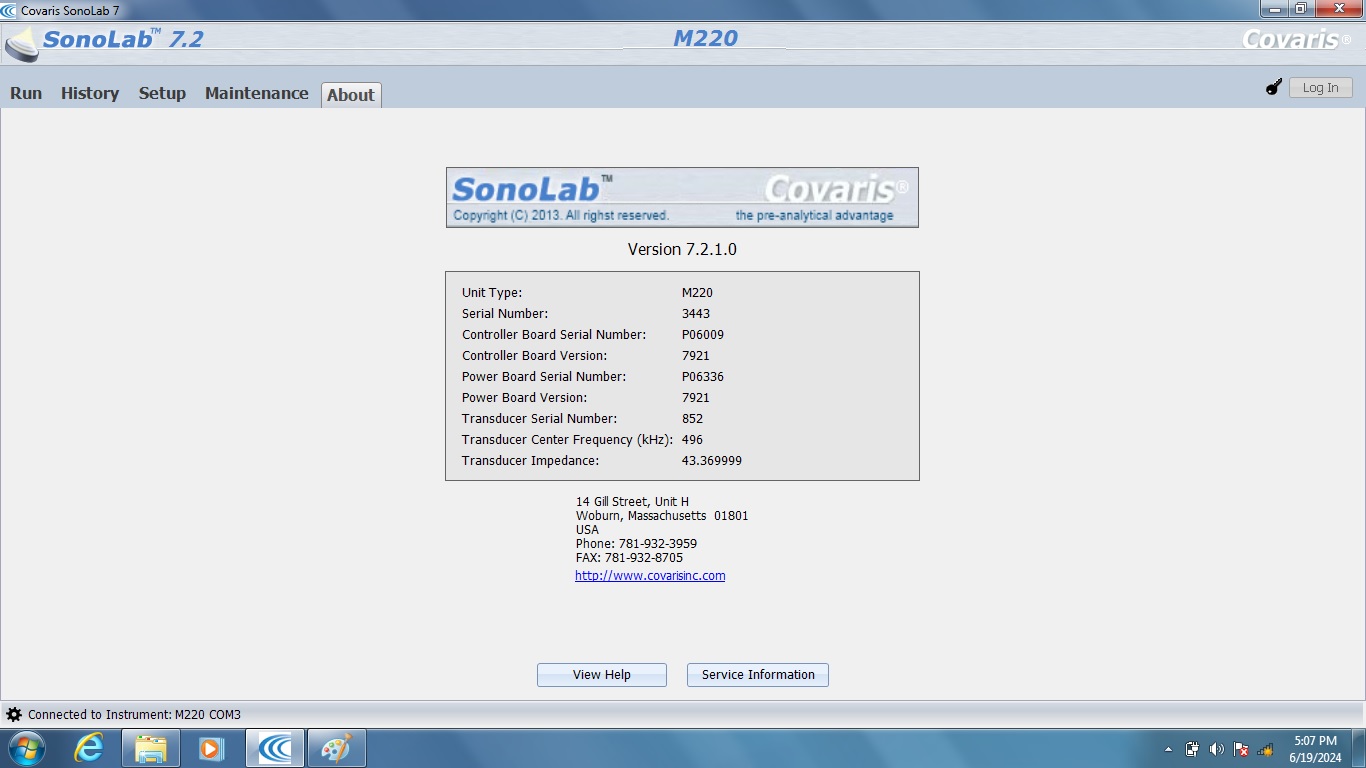 Image of Covaris M220 Focused Ultrasonicator Lab