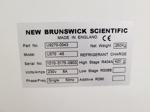 Thumbnail image of New Brunswick Scientific U570 -45 Ultra Low Temperature Freezer Spares/Repairs