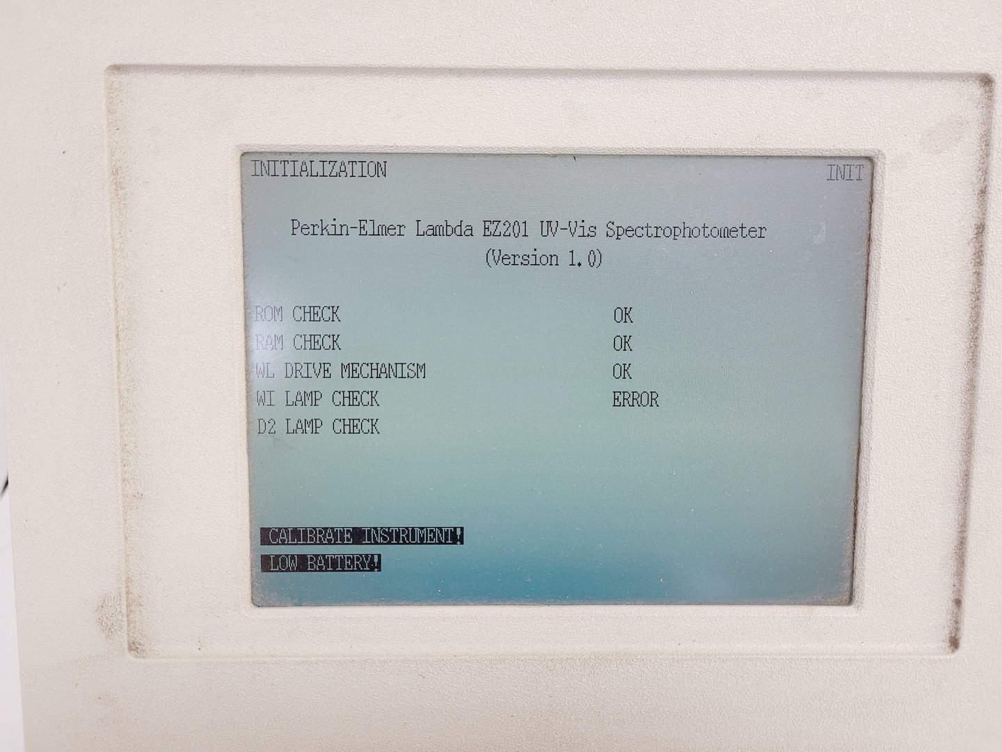Image of Perkin Elmer Lambda EZ201 UV VIS Spectrophotometer Lamp Fault