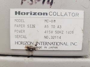 Thumbnail image of Pair of Horizon Collators MC-8 MC-8a and MC-8m Spares/Repairs