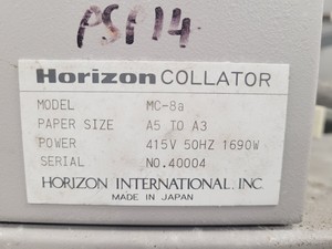 Thumbnail image of Pair of Horizon Collators MC-8 MC-8a and MC-8m Spares/Repairs