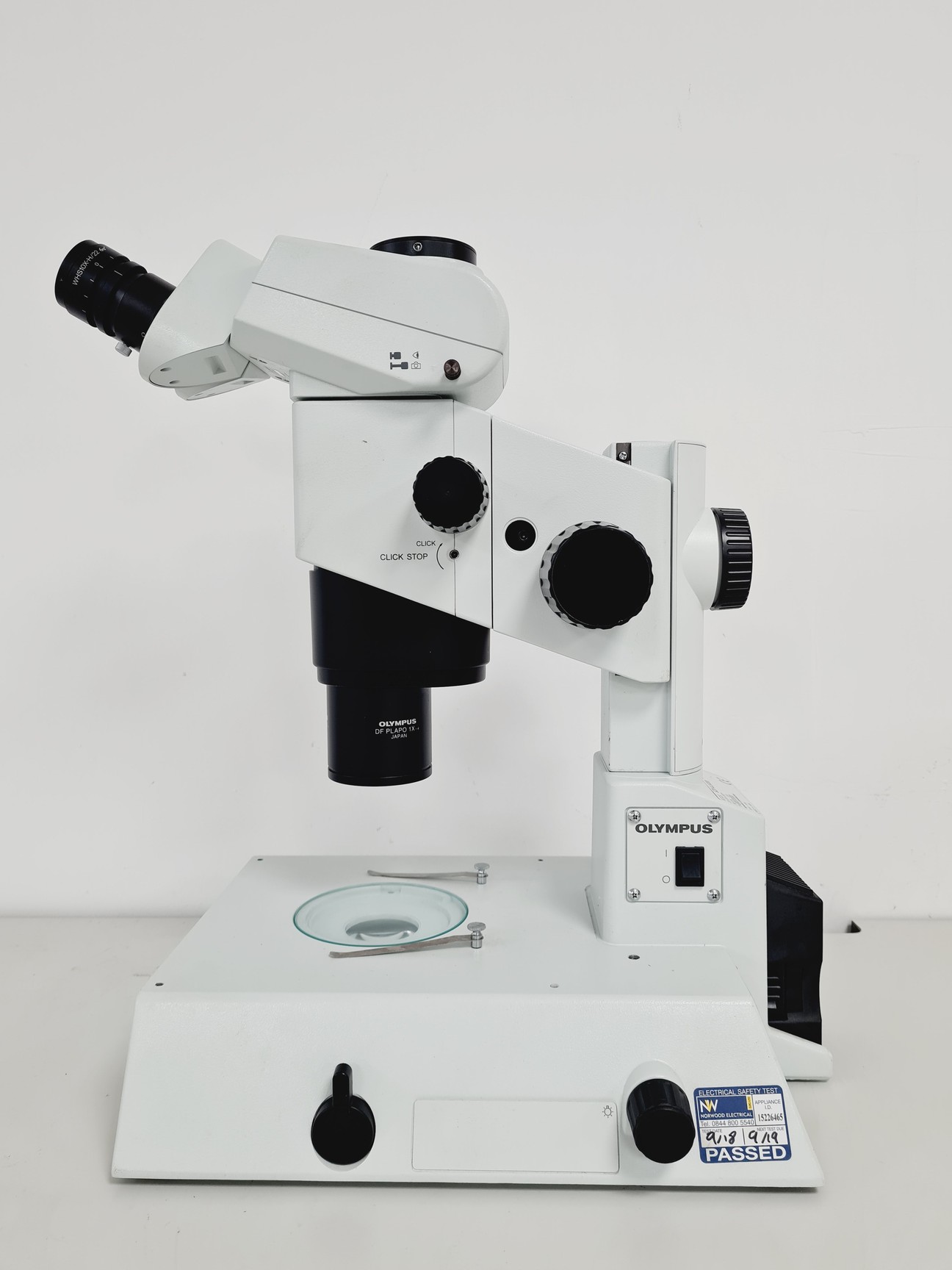 Image of Olympus Stereo Microscope SZX9 with Binocular Head and Transmitted Light Stand