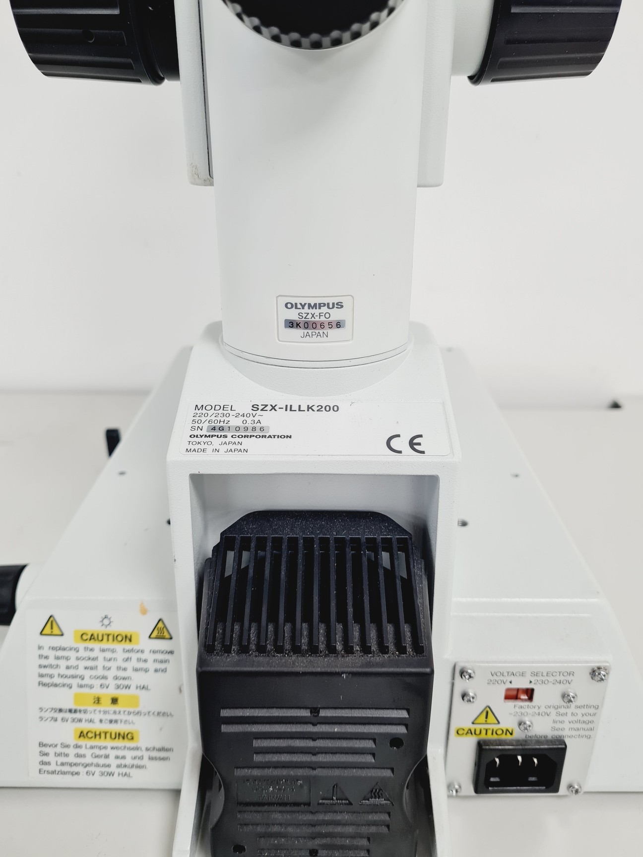 Image of Olympus Stereo Microscope SZX9 with Binocular Head and Transmitted Light Stand