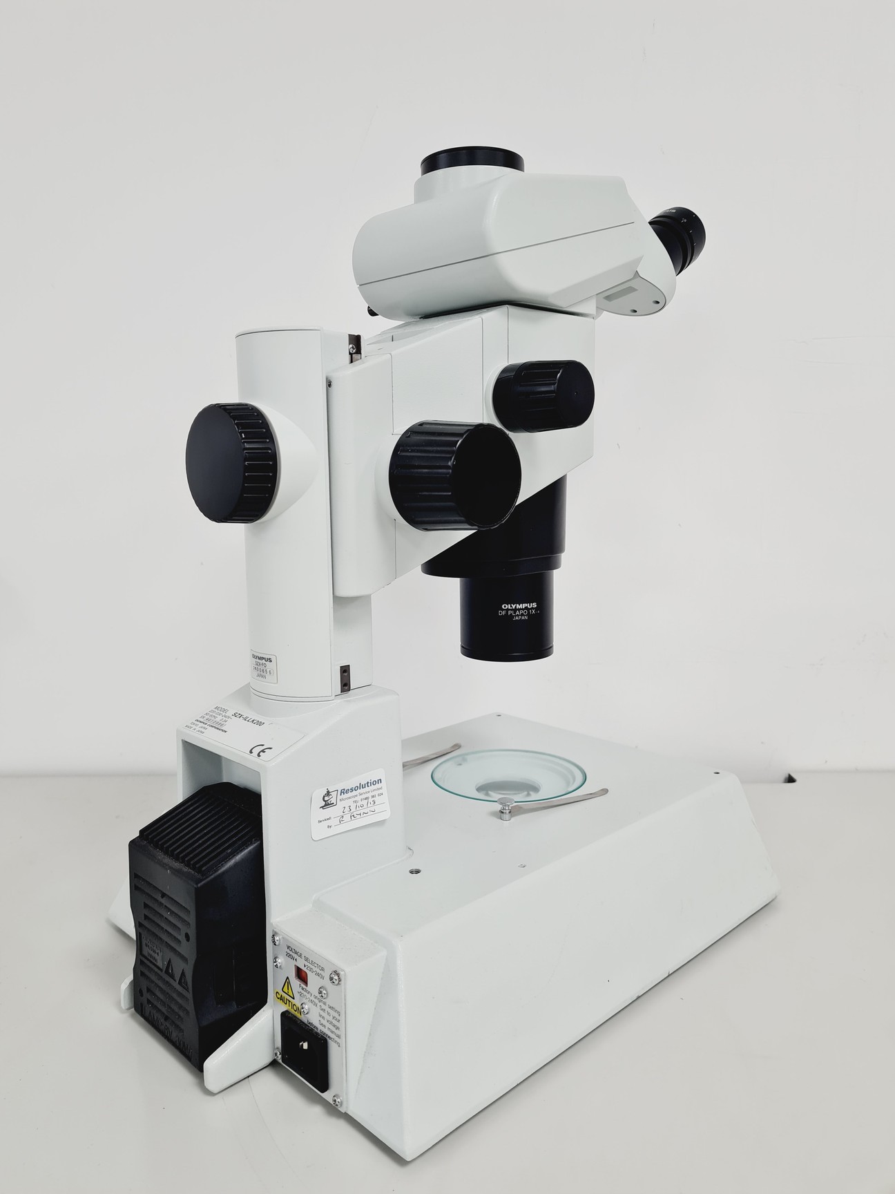 Image of Olympus Stereo Microscope SZX9 with Binocular Head and Transmitted Light Stand