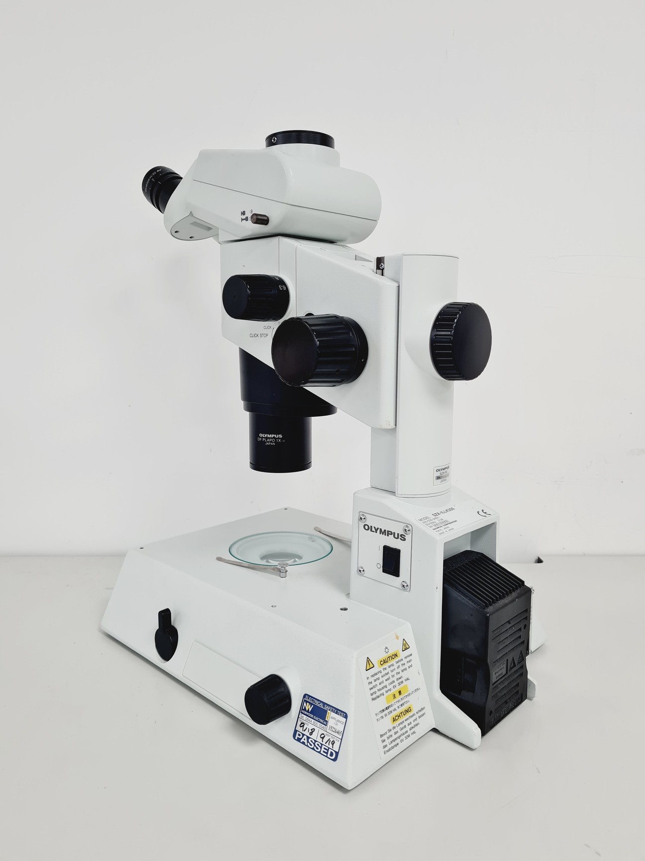 Image of Olympus Stereo Microscope SZX9 with Binocular Head and Transmitted Light Stand