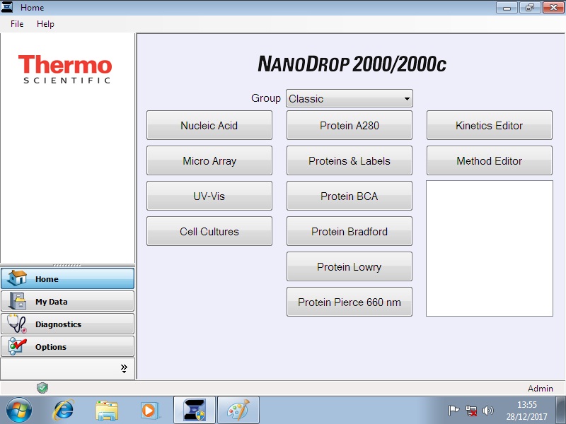 Image of Thermo Scientific NanoDrop 2000c Spectrophotometer Lab 