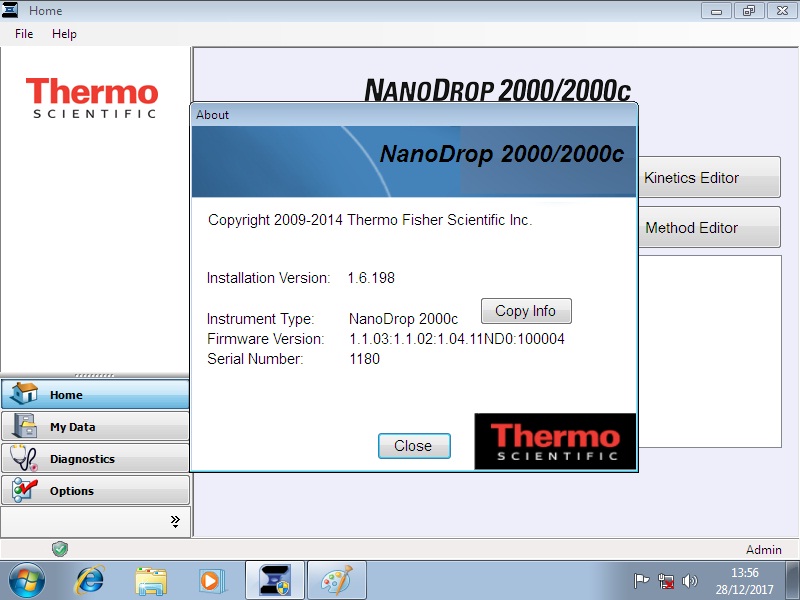 Image of Thermo Scientific NanoDrop 2000c Spectrophotometer Lab 