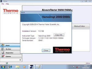 Thumbnail image of Thermo Scientific NanoDrop 2000 Spectrophotometer Lab w/ PC & Software Lab