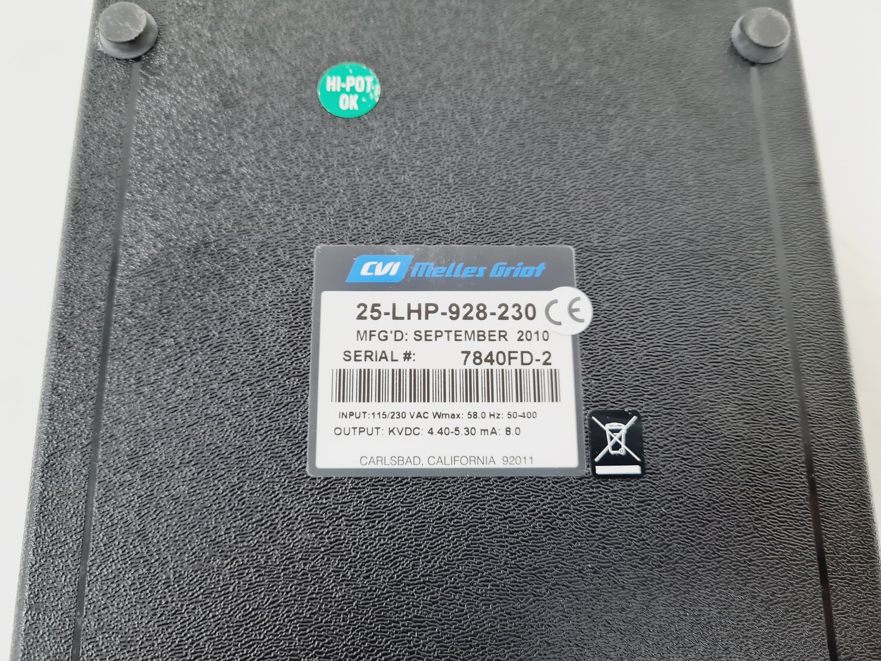 Image of CVI Melles Griot 05-LHP-928 Laser Head w/ Controller Lab