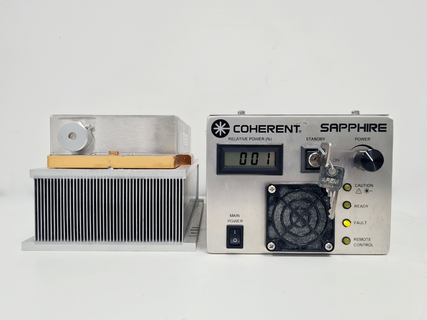 Image of Coherent Sapphire Larger Controller with Sapphire 488-200 Laser Head Lab