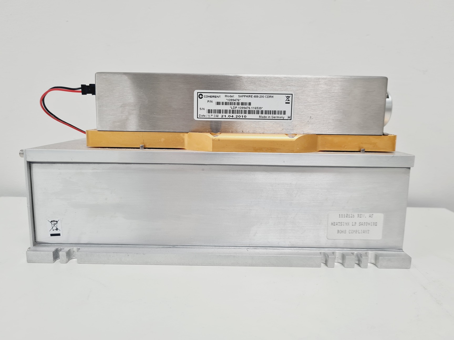 Image of Coherent Sapphire Larger Controller with Sapphire 488-200 Laser Head Lab