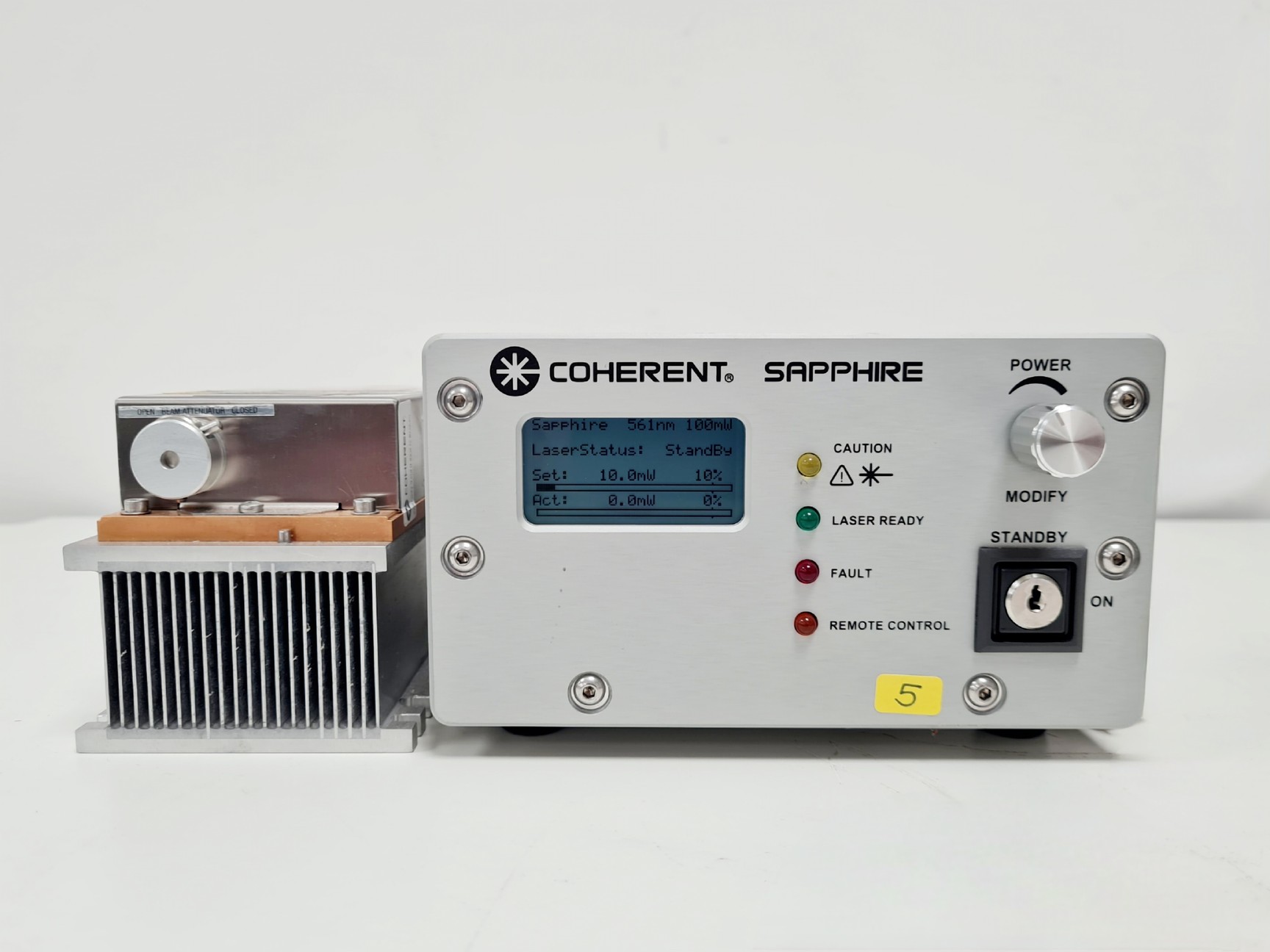 Image of Coherent Sapphire Controller with Sapphire 561-100 Laser Head Lab