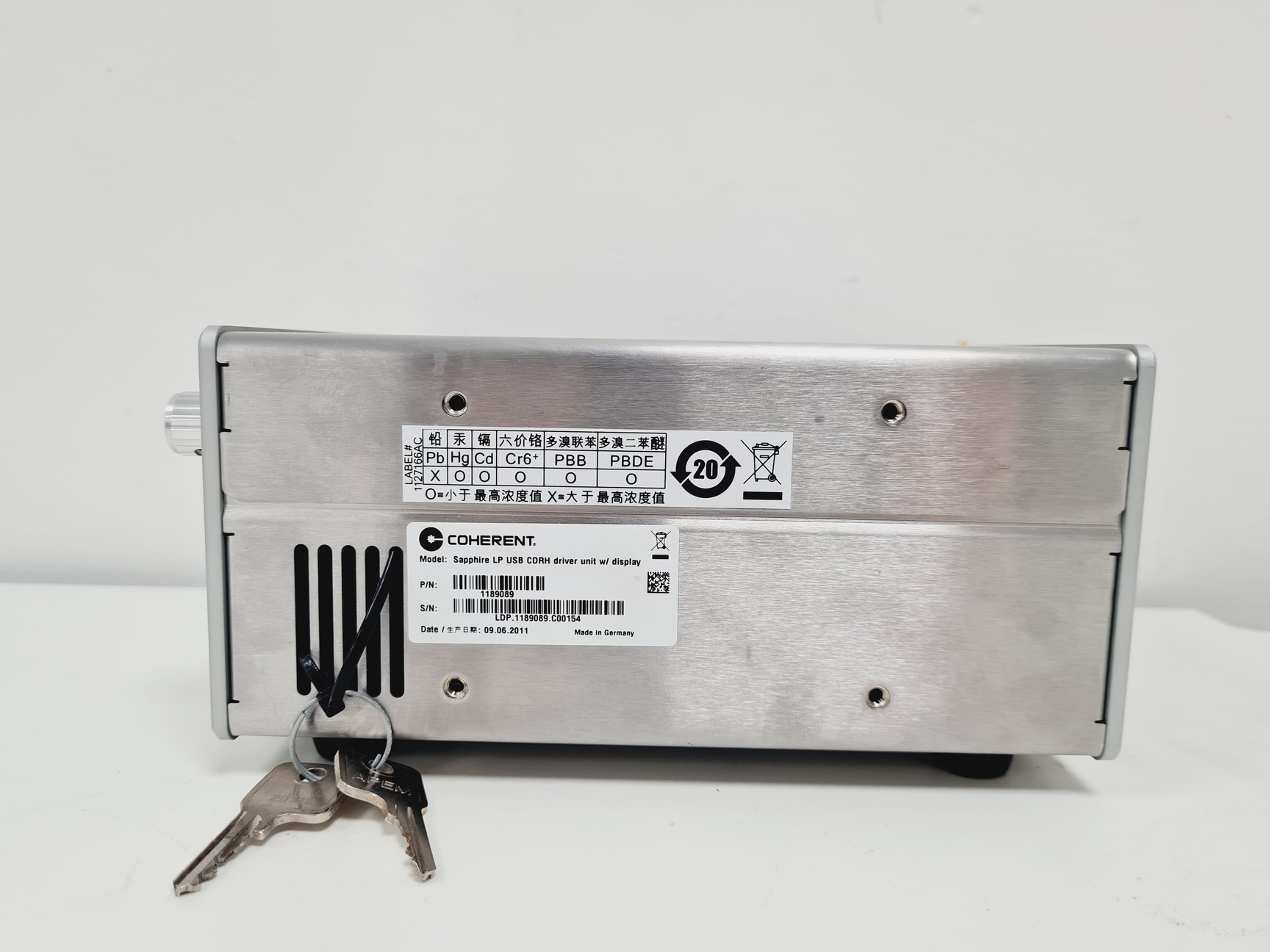 Image of Coherent Sapphire Controller with Sapphire 561-100 Laser Head Lab