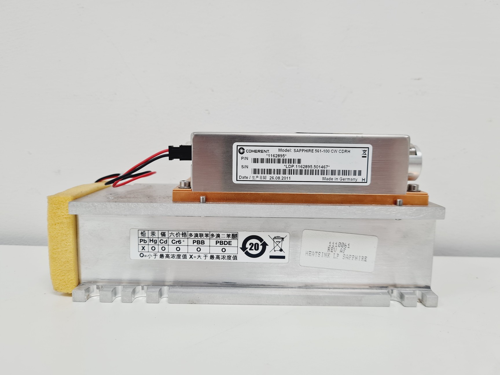 Image of Coherent Sapphire Controller with Sapphire 561-100 Laser Head Lab