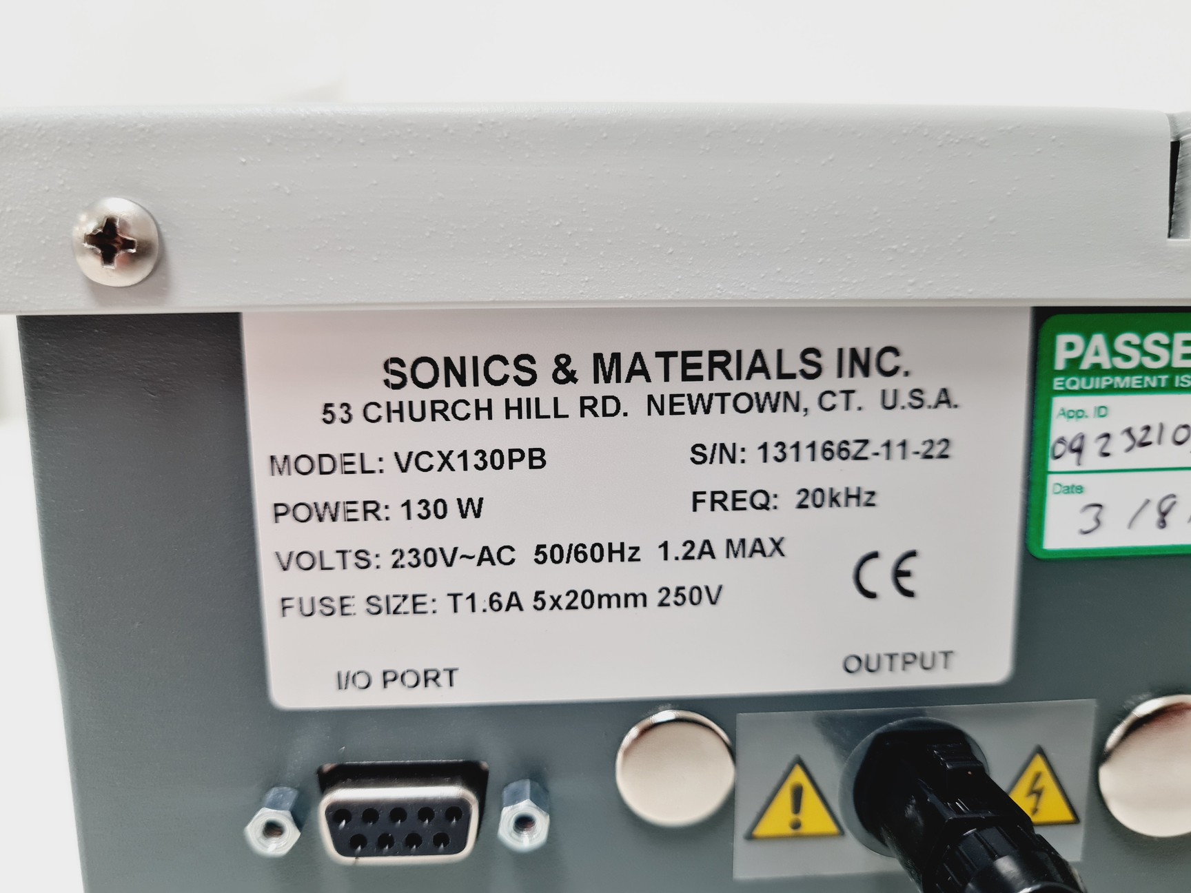Image of Sonics Vibra Cell VCX130 PB Ultrasonic Processors Lab