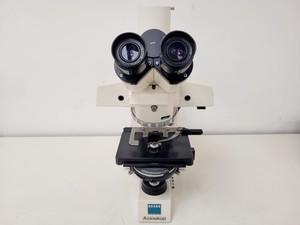 Thumbnail image of Zeiss Axioskop Microscope w/ 3 x Objectives NEOFL 100x, 40x, 20x Lab