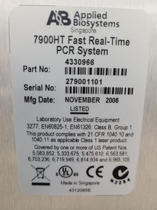 Thumbnail image of Applied Biosystems 7900HT Fast Real-Time PCR System Lab