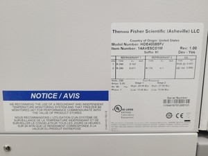 Thumbnail image of Thermo Scientific -86 HERAFreeze HDE Series HDE40086FV ULT Freezer Lab