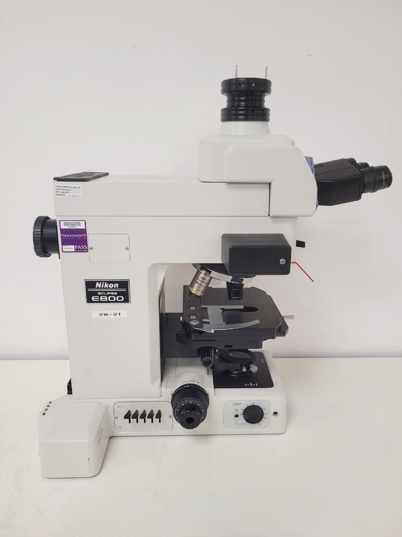 Image of Nikon Eclipse E800 Microscope w/ Plan Flour 10x/0.30 Objective Lab