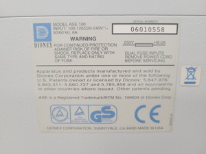 Thumbnail image of Dionex ASE 100 Accelerated Solvent Extractor Lab