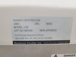 Thumbnail image of Beckman Coulter Avanti J-25 Centrifuge Lab