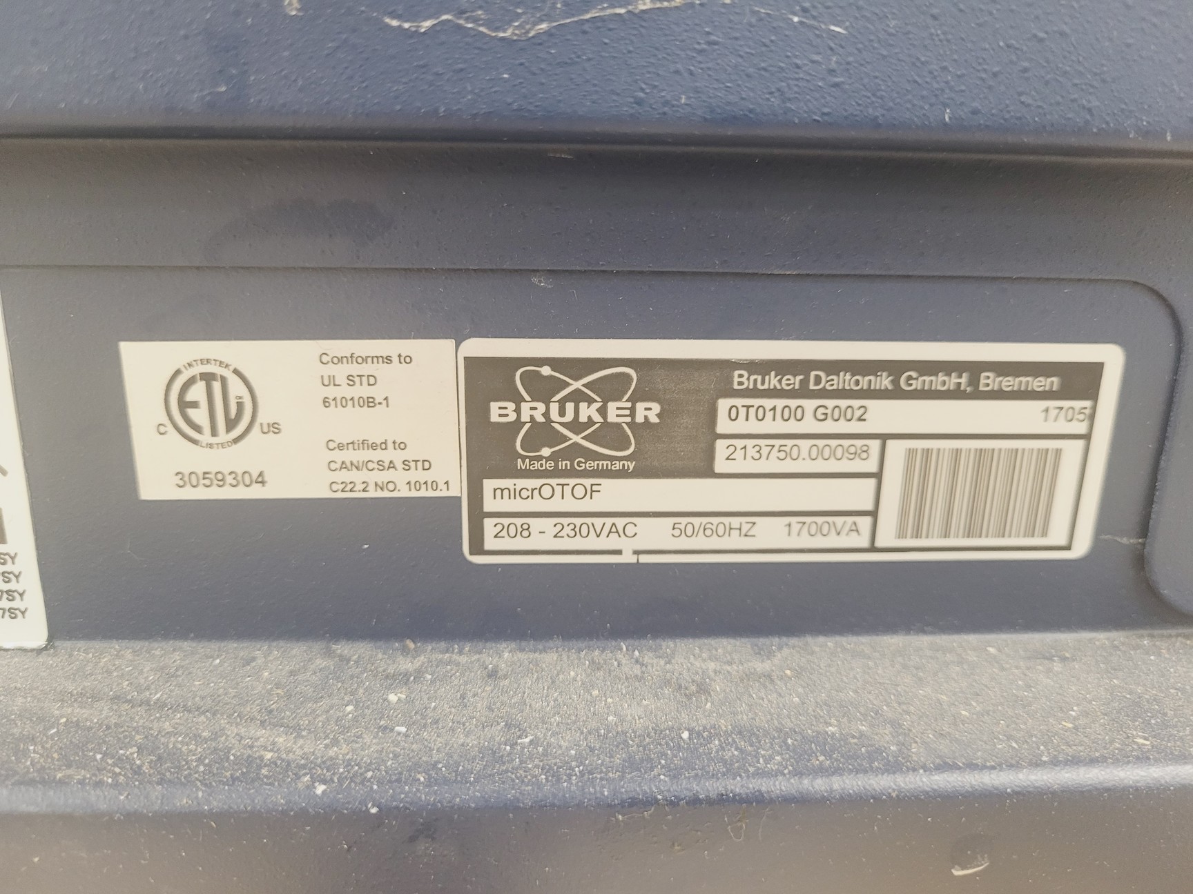 Image of Bruker MicrOTOF Bench Top ESI-TOF MS Lab