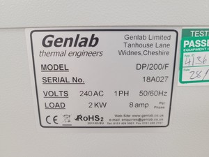 Thumbnail image of Genlab Incubator Model DP/200F Lab