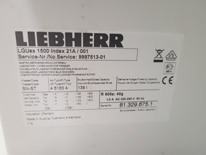 Thumbnail image of Liebherr Model Mediline LGUEX 1500 Freezer