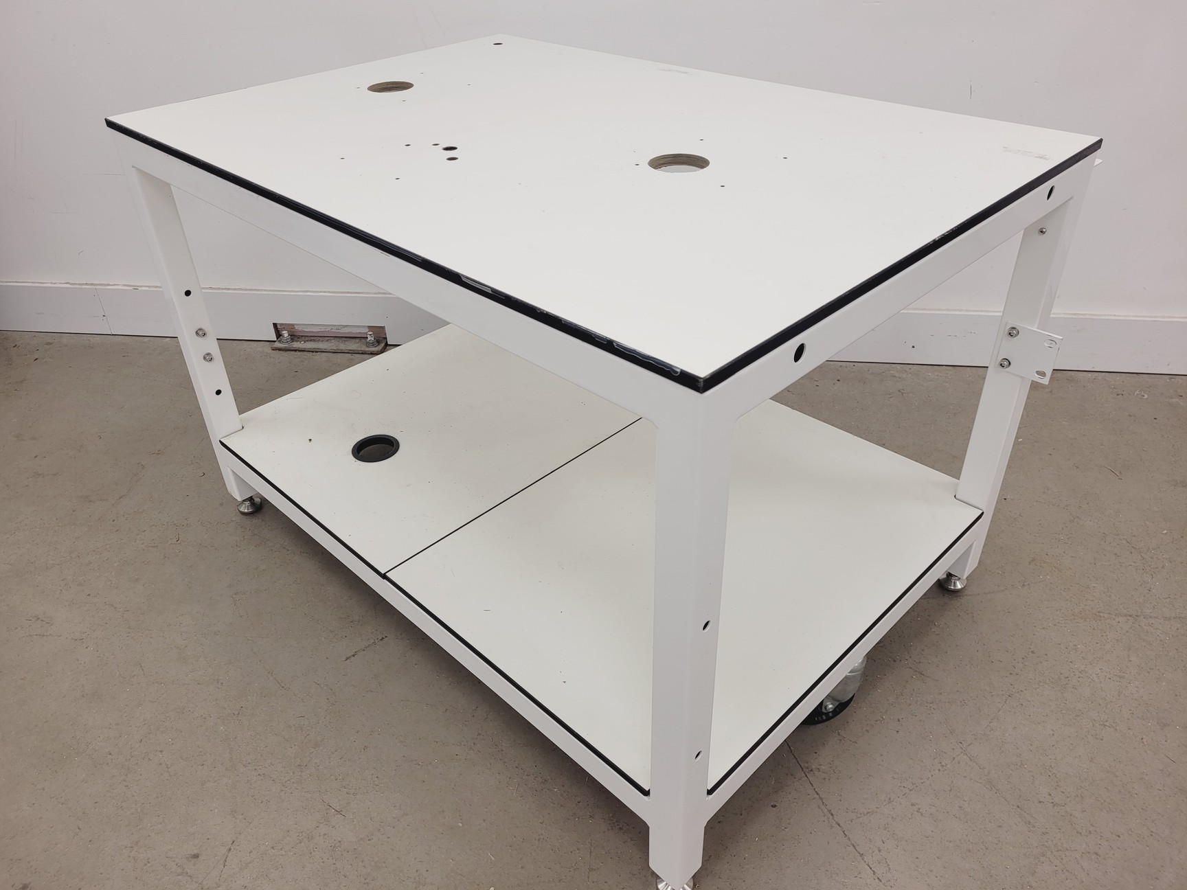 Image of 7 x White Trespa Laboratory Tables in Various Sizes Lab